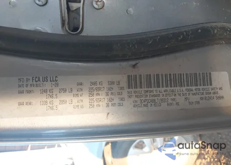 2020 Dodge Journey Se Value из США, поврежденный, VIN 3C4PDCAB8LT199312